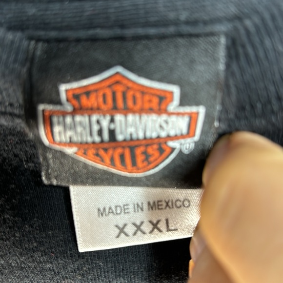 Harley-Davidson Mens Long Sleeve T-Shirt "Cowboy Beaumont Texas"  - 3XL - Picture 6 of 7